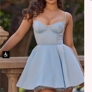 House of CB MINIMOISELLE
Cinderella Blue Tulle Mini Dress